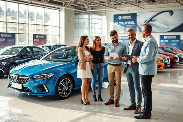 Une personne examine des options de financement automobile avec approbation éclair et entrée zéro, soulignant la facilité d'acquérir une voiture.