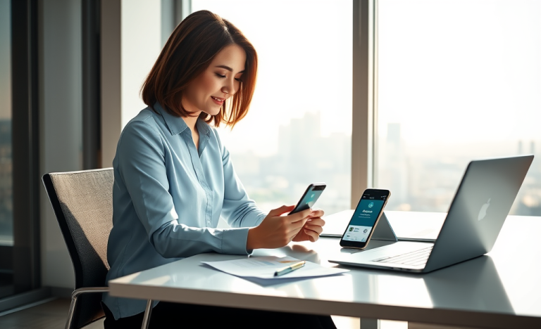 Image représentant une application bancaire pour obtenir une limite élevée rapidement.