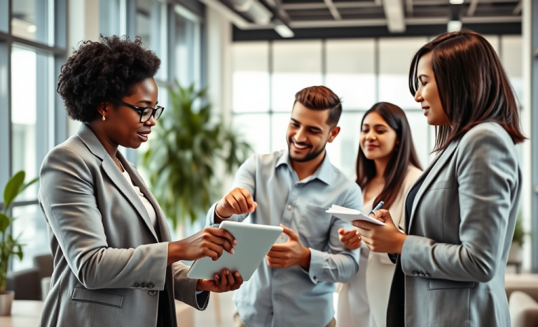 Un homme souriant tenant son téléphone après avoir reçu une pré-approbation instantanée pour un crédit.