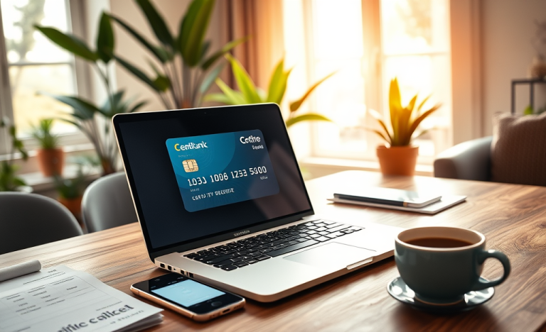 Image représentant une carte de crédit numérique avec une limite, symbolisant la sécurité et les avantages des paiements en ligne.