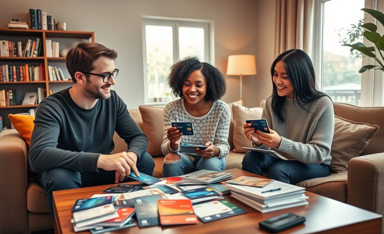 Infographie sur la comparaison des cartes de crédit avec cashback et avantages.