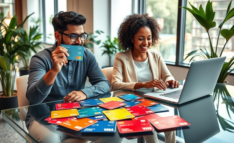 Image illustrant la comparaison des cartes de crédit avec cashback et avantages.